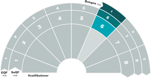 Kvalifikationsnivå i SeQF: 6. I nivå med kandidatexamen, högskoleexamen och kvalificerad yrkeshögskoleexamen.